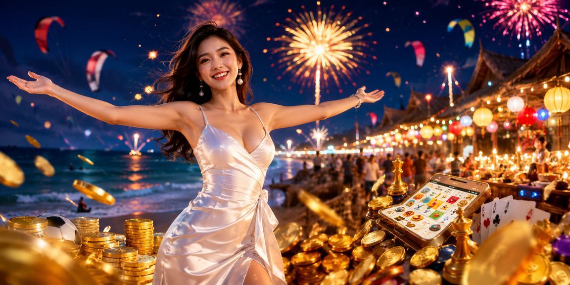 Khung cảnh sôi động khu phố game tại Mũi Né